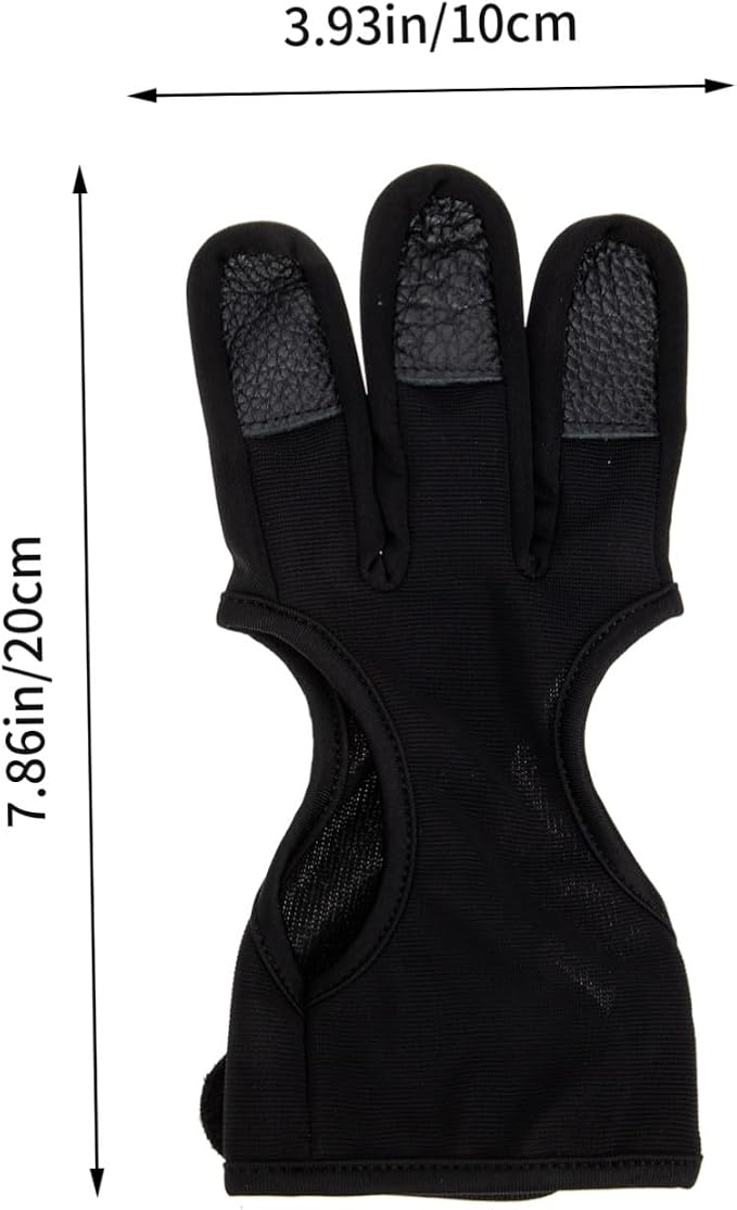 HANABASS 2pcs Archery Finger Stall Two Fingers Glove Wear-Resistant Archery Equipment Gloves