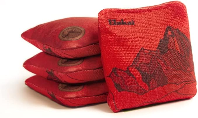 Elakai Cornhole Bags All Weather Dual Sided Slick and Stick Travel Size and Weight Set of 4 Travel Size 4 in x 4 in
