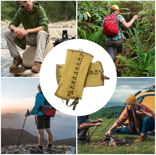 SUNRISING WW2 Gaiters for Men and WW2 US Army M36 Pistol Belt