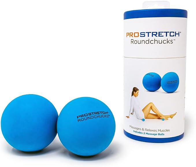 ProStretch Round Chucks, Soft Lacrosse Massage Balls for Myofascial Release, Plantar Fasciitis, and Full Body Deep Tissue Relief, Set of 2