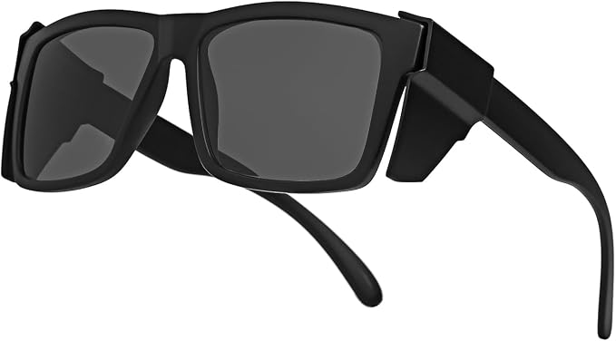 ANSI Z87 Safety Sunglasses UV400 Polarized Removable Side Shields Durable Protective Eyewear Construction