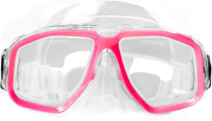 Bonassi Silicon Venture Pro Snorkel Combo with Reusable Bag - Anti-Fog Silicon Soft Mask, Snorkel with Purge Valve, Semi-Dry Top and Silicon Mouthpiece - Perfect for Diving and Snorkeling