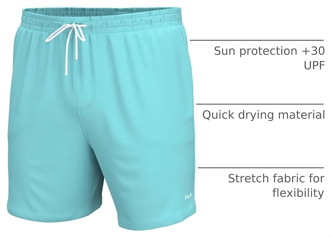 HUK Men's Pursuit Volley Short, Quick-Dry Fishing Shorts for Men