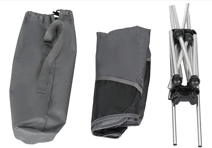 Timber Ridge Lightweight Highback Compact Folding Chair - Portable Comfort for Day Hikes, Beach Trips, & Camping, 300 lbs Support