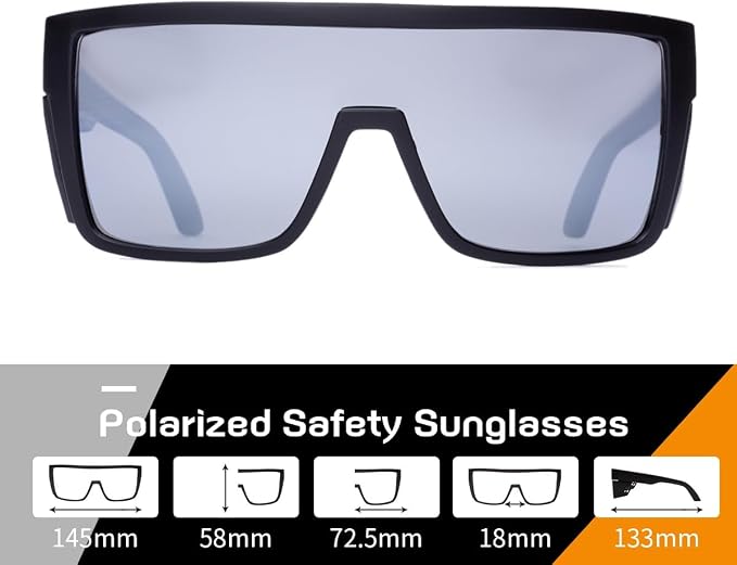 Polarized Safety Sunglasses UV400 Protection ANSI Z87.1 Certified