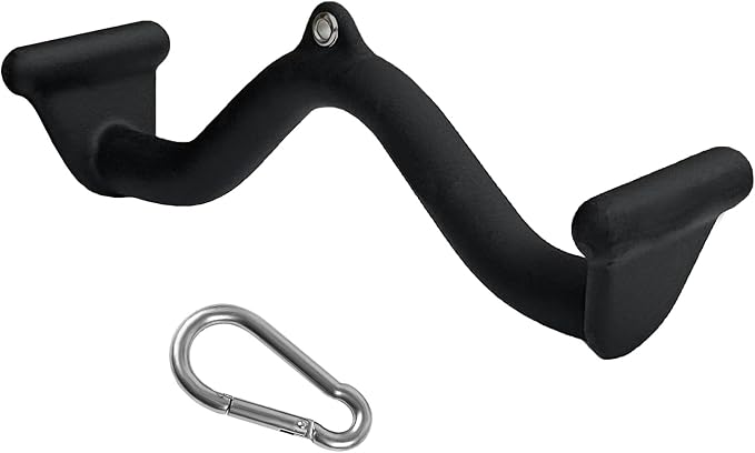 BLUSLM Lat Pull Down Bar T bar Row Attachment, V Bar Tricep Lat Pulldown Attachments, Back Strength Training Bar for Home Gym Exercise Cable Machine Attachments
