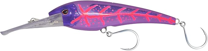 Nomad Design DTX Minnow with Patented Autotune System - Distressed Baitfish Swimming Action, BKK Diablo