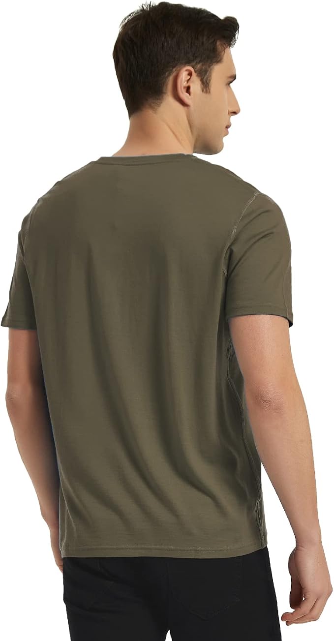METARINO Merino Wool T-Shirts Mens Short Sleeve Lightweight Base Layer for Hiking,Travel,Hunting,Cycling