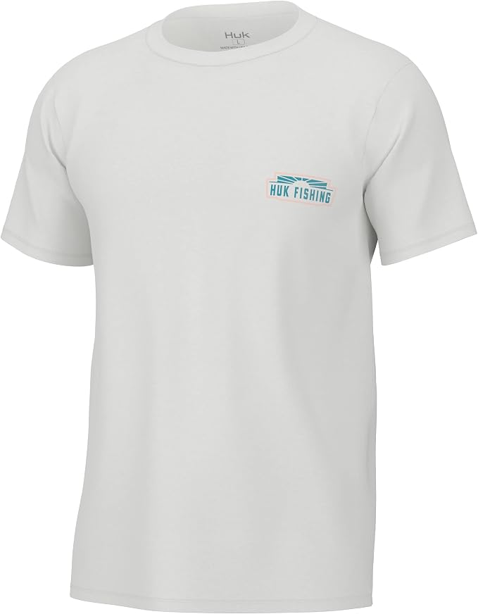 HUK Mens Performance Fishing Logo Tee, Short Sleeve T-Shirt for Men