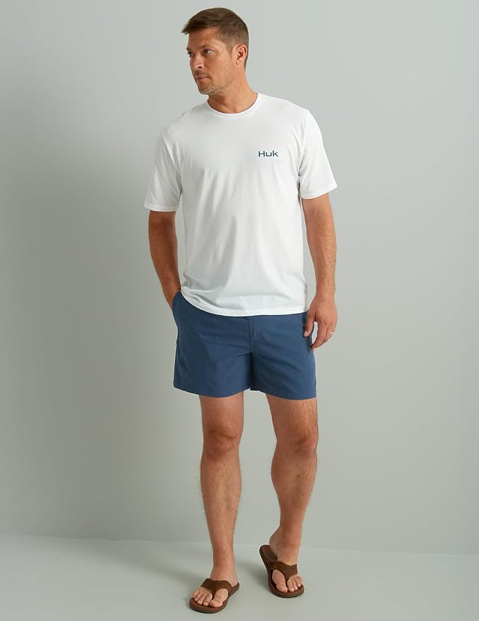 HUK Mens Performance Fishing Logo Tee, Short Sleeve T-Shirt for Men