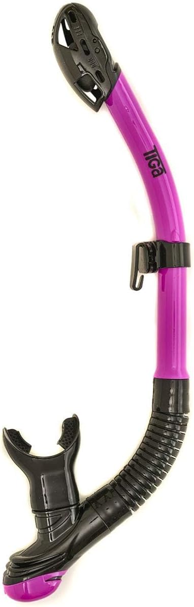 SHERWOOD SCUBA Super Dry Snorkel with Splash Guard and Sealing Valve: Tiga Snorkel
