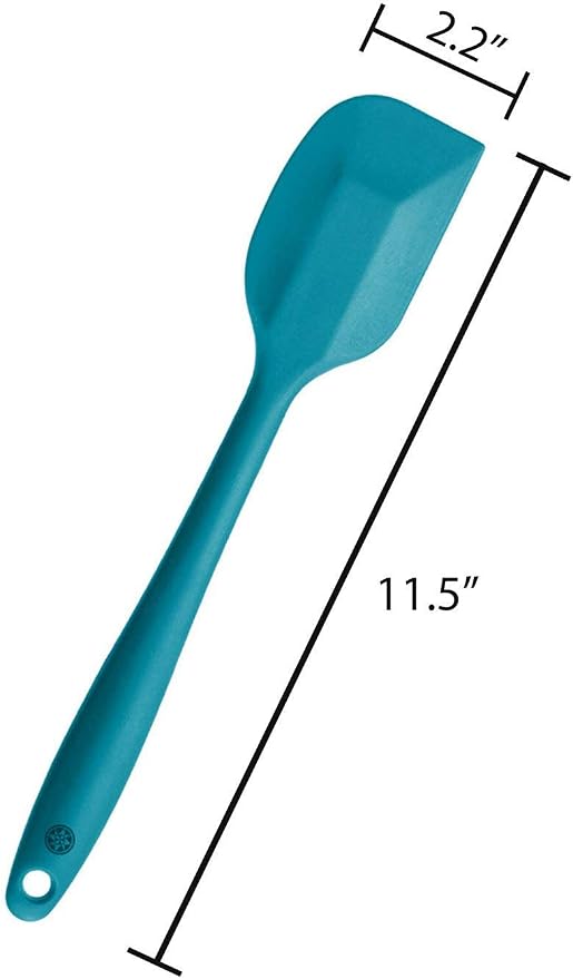StarPack Basics Silicone Spatula (11.5"), High Heat Resistant to 480°F, Hygienic One Piece Design, Non Stick Rubber Cooking Utensil (Teal Blue)
