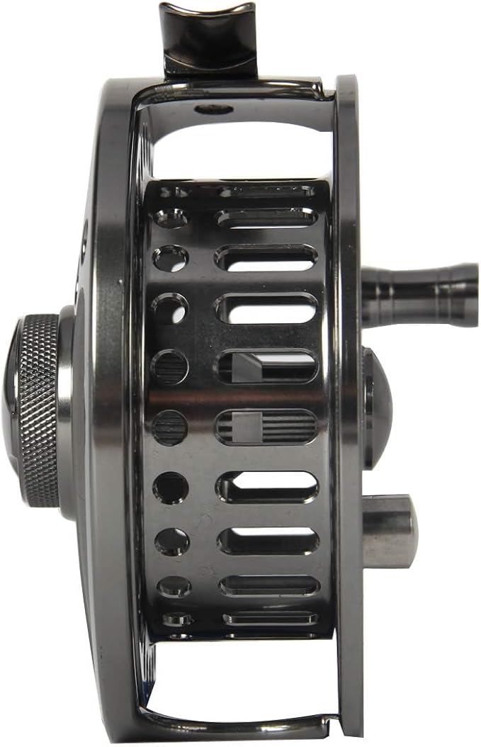 EX-ALC Fly Reel 3/4 5/6 7/8 9/10WT CNC Machined Large Arbor Aluminum Fly Fishing Reels Silver/Gunsmoke Fly Reels