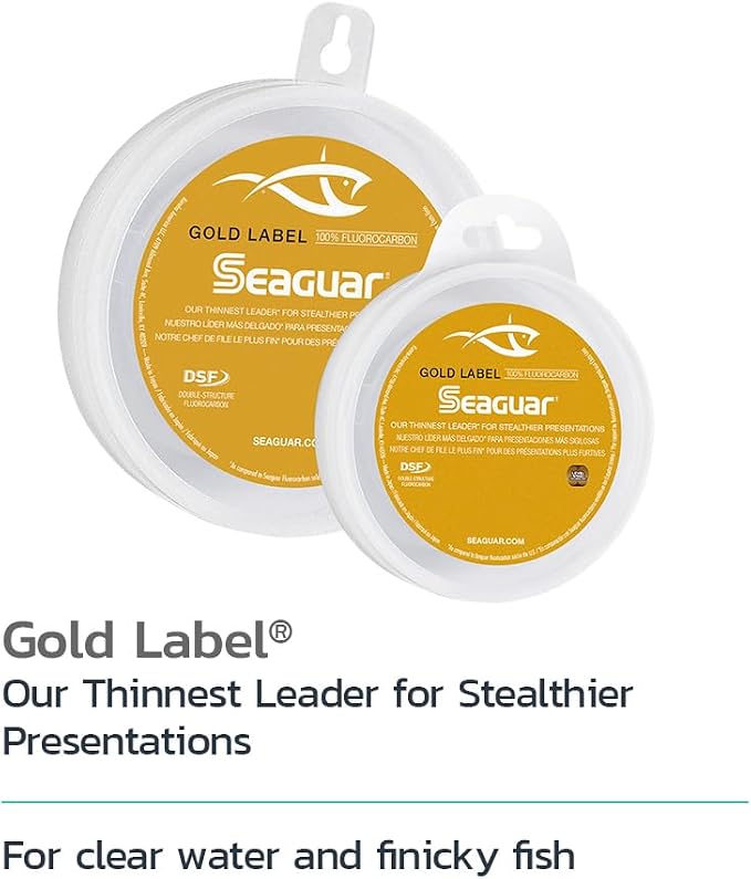 Seaguar Gold Label Fresh & Saltwater Fishing Leader Line, 100% Fluorocarbon