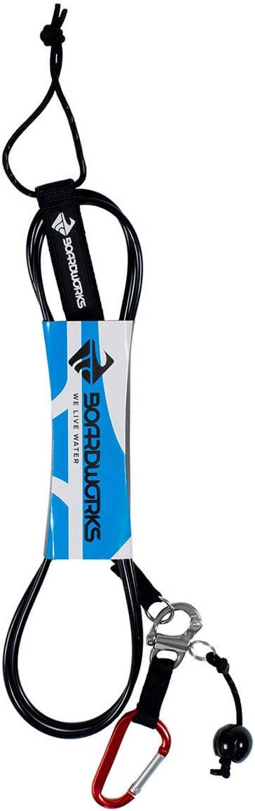 Boardworks Whitewater SUP Quick Release Leash, Premium Standup Paddleboard Leash, 5mm Urethane Cord, 11', Black (848201015870)