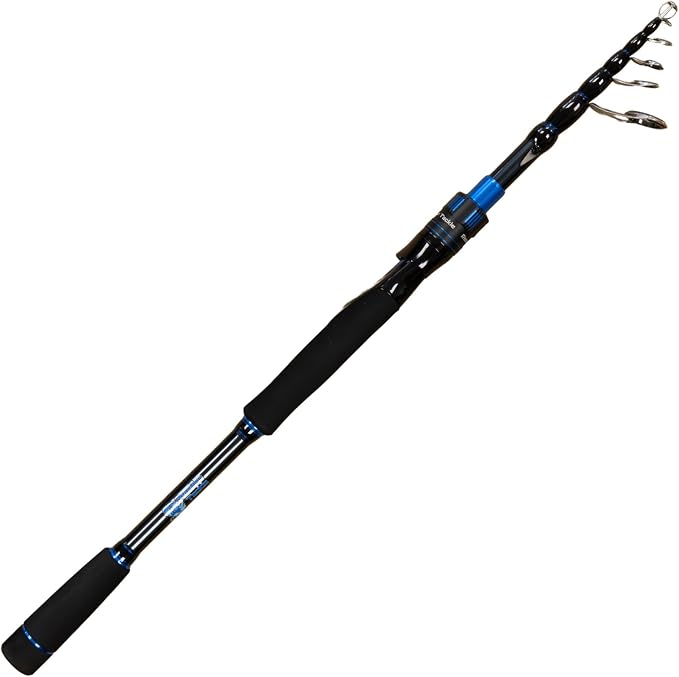 Reaction Tackle Telescopic Spinning Rod Series– Carbon Travel Fishing Rod – Collapsible Rod for Freshwater and Saltwater