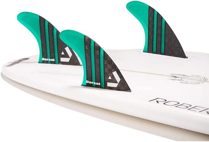 DORSAL Surfboard Fins Thruster 3 Set FCS Compatible with Carbon Honeycomb Hexcore