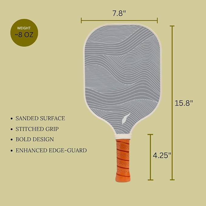 Inscribe Premium Pickleball Paddle – Single or 2 Pack Set – Fiberglass Surface, Polypropylene Honeycomb Core, Lightweight with Comfort Grip for Men & Women