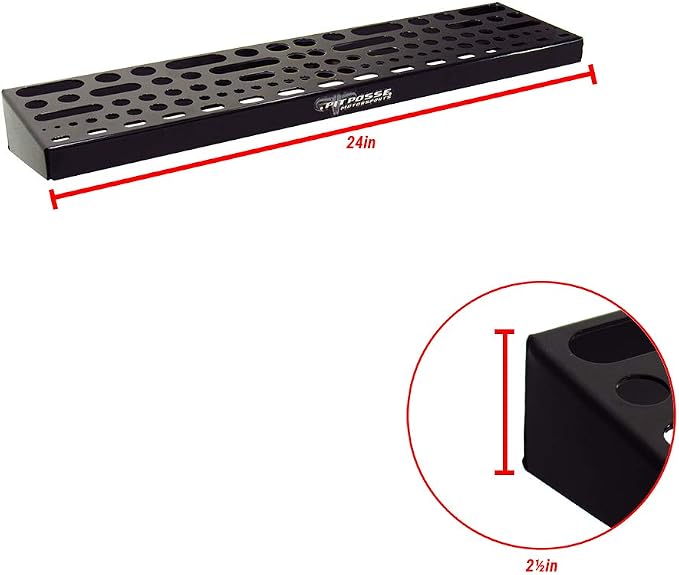 Pit Posse Pp2670Bk Black Wall Mounted Tool Organizer