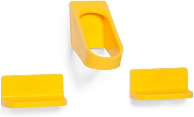 cycloc Hero - Wall Mount Bike Storage Rack – Horizontal Pedal Hung Cycle Storage for Platform Pedals - Yellow | indoor-bike-storage