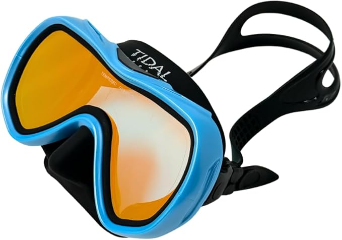 Tidal Mask-Advanced Anti Fog Diving Mask for Scuba Diving, Snorkeling, Free Diving&Swimming. Wide-Angle Tempered Glass Single Lens.