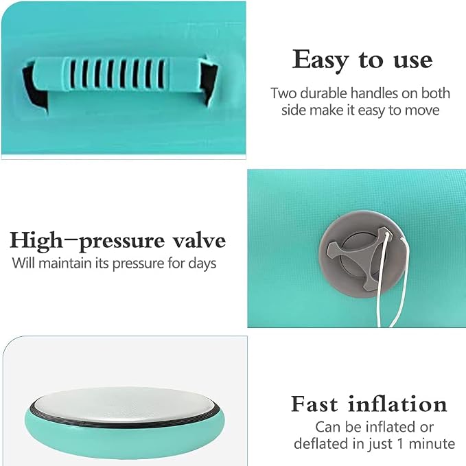 CZGBRO Air Spot Gymnastics Mat, Air Mat Tumble Track Gymnastic Equipment Inflatable Tumbler Backbend Trainer with Electric Pump for Yoga Cheerleading Home & Water Use