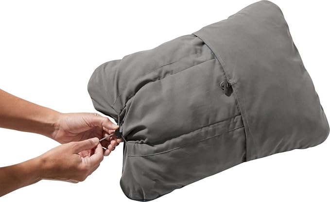 Therm-a-Rest Compressible Camping and Backpacking Pillow, Sage Topo Wave Print, Small