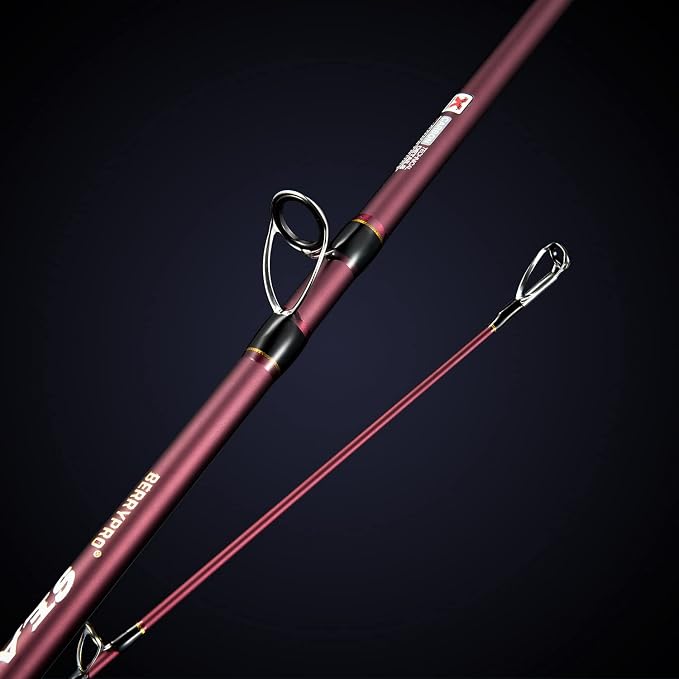 Berrypro Surf Spinning & Casting Fishing Rod Carbon Fiber Travel Fishing Rod(9-Feet & 10-Feet & 12-Feet & 13.3-Feet)