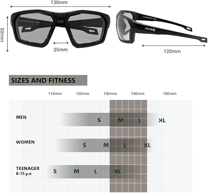 ANSI Z87.1+ Safety Sunglasses, Impact Resistant with EVA Foam, Anti-Fog Windproof for MTB, Cycling, Shooting, Work