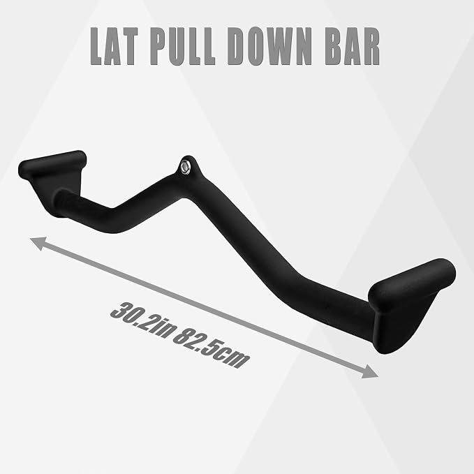 BLUSLM Lat Pull Down Bar T bar Row Attachment, V Bar Tricep Lat Pulldown Attachments, Back Strength Training Bar for Home Gym Exercise Cable Machine Attachments