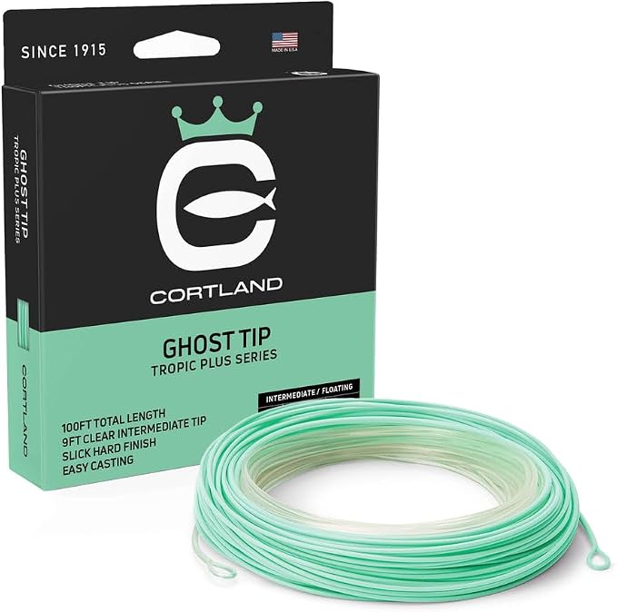 Cortland Tropic Plus Ghost Tip Saltwater Fly Line, Clear/Seafoam