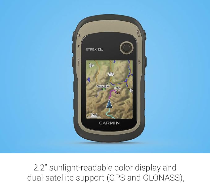 Garmin eTrex 32x Handheld GPS Navigator Bundle with Backpack Tether Accessory