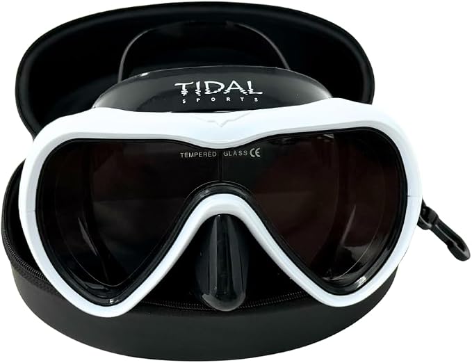 Tidal Mask-Advanced Anti Fog Diving Mask for Scuba Diving, Snorkeling, Free Diving&Swimming. Wide-Angle Tempered Glass Single Lens.