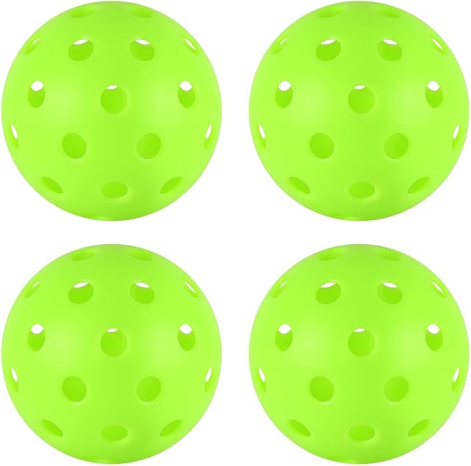 4/6/12/20/50/100 pcs Pickleball Balls,40 Hole Outdoor Pickleball Balls,8mm Precision Drilled-Spaced Pickle Ball Set-Profession Plastic Ball for Pickleballs Paddles and Indoor Floor Sport Court