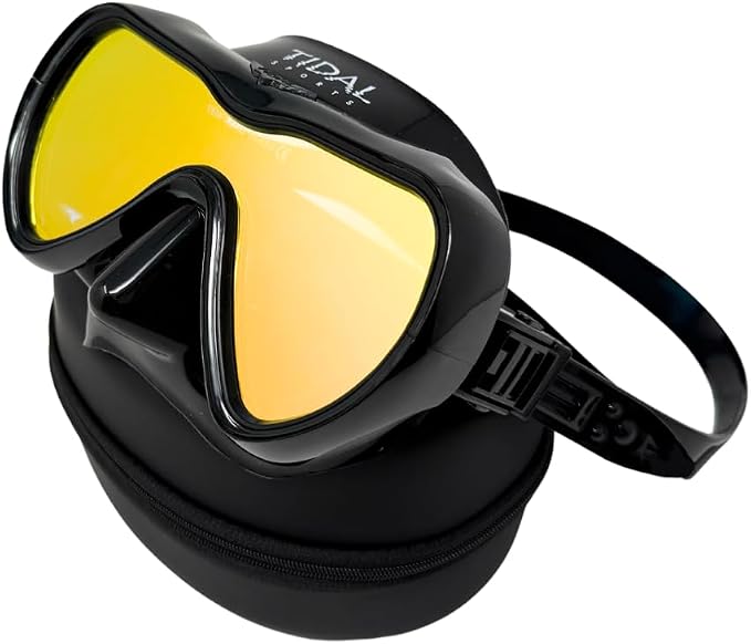 Tidal Mask-Advanced Anti Fog Diving Mask for Scuba Diving, Snorkeling, Free Diving&Swimming. Wide-Angle Tempered Glass Single Lens.