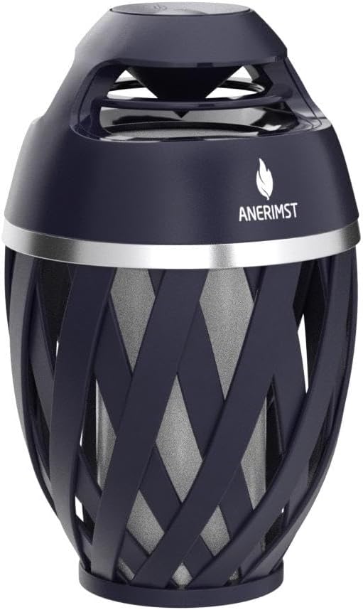 ANERIMST for Dad, Outdoor Bluetooth Speakers with LED Torch Light – Wireless & Waterproof Speaker for Garden, Patio, 360° Sound, 24-Hour Playtime for Men (Blue Light)