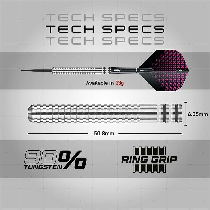 RED DRAGON Raider Series Steel Tip Darts Set - 90% Tungsten Professional Darts with Flights & Shafts - Precision Control & Stable Flight