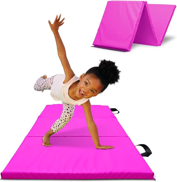 Antsy Pants Tumbling Mat for Kids – Gymnastics Mat, Easy to Clean, Sturdy, Foldable Tumbling Mats, Padded, Lightweight, Portable, Gymnastics Equipment for Active Play
