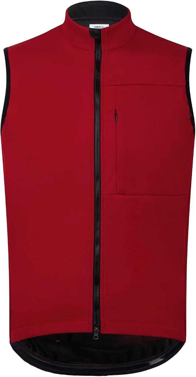 Men's Thermal Fleece Cycling Vest Windproof Waterproof Outerwear Cycling Jersey Bike Gilet Sleeveless Bicycle Jacket