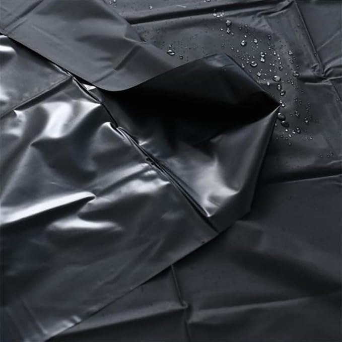 1 Comfortable Black PVC Plastic Mattress, Reusable, Equipped with Waterproof Cloth (220cm X 130cm) - H8