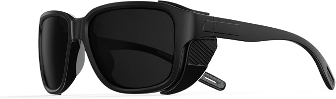 Goiteia Hiking Sunglasses, Polarized Anti-Reflective Glacier Sunglasses, Wrap Around Sunglasses with Removable Side Shields for Adventure, Snow, Mountain, Fishing,Trekking, 100% UV Protection