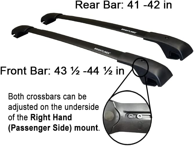 BRIGHTLINES Aero Cross Bars Roof Racks Luggage Rack Compatible with 2014-2023 Jeep Cherokee