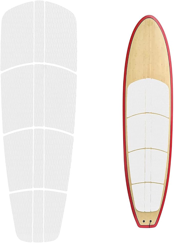 Abahub 12 Piece Surf SUP Deck Traction Pad Premium EVA with Tail Kicker for Paddleboard Longboard Surfboard Black/Blue/Gray/Navy Blue/Orange/White