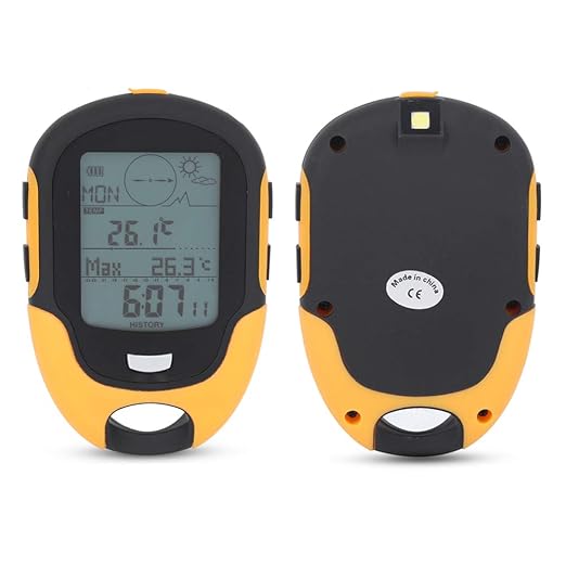 Electronic Altimeter, FR510 ABS IPX4 Outdoor NavigationAltitude MeterTemperature Humidity CompassWeatherTrend IndicatorAltitude measurementBarometer