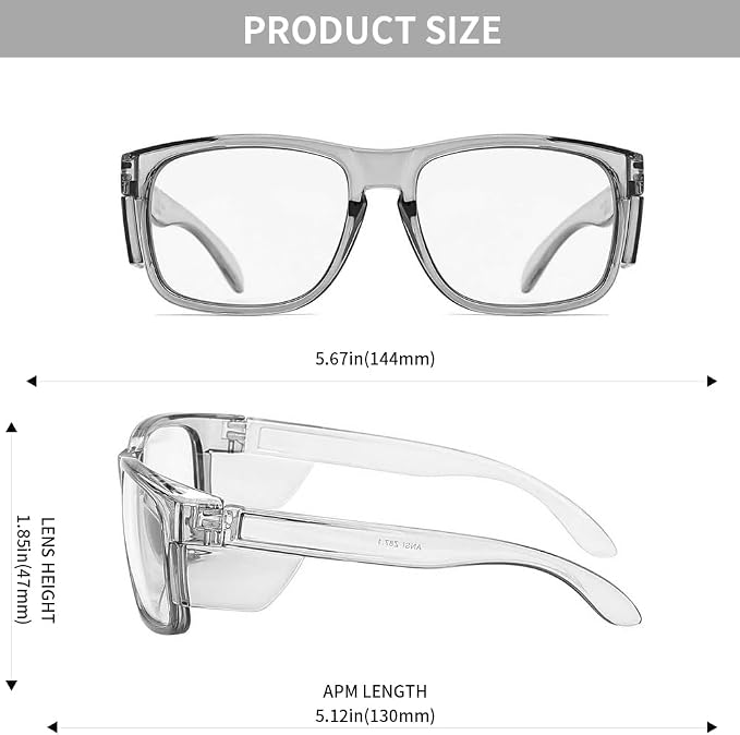 Z87Anti-Fog Photochromic Blue Light Blocking Safety GlassesUV400 Impact Resistant Protective Eyewear, for Men Women
