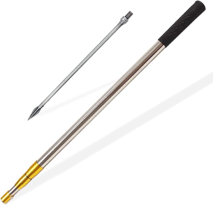 Dutiplus Telescopic Fish Gaff with 1~5 Teeth Assorted harpoons Barbed, Sea and Ice Fishing Spear Gig for Hunting Fish Frog Mole