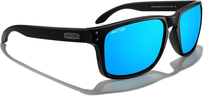 MERRY'S Polarized Square Sunglasses for Sports Driving Fishing Glasses UV400 Protection S3166