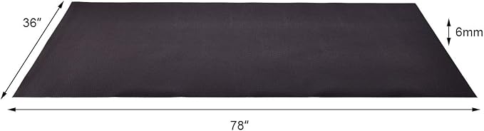 Goplus Thicken Treadmill Mat for Hardwood Floors High Density Waterproof PVC, Floor Protector Pad for Exercise Equipment for Home and Gym Use, Large Size