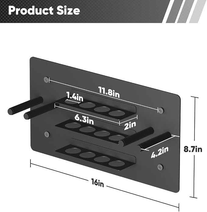 Ping Pong Paddle Holder, Wall Mounted Metal Magnetic Table Tennis Storage Rack Holds