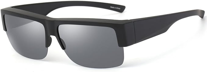 CAXMAN Fit Over Glasses Sunglasses for Men & Women Polarized Lens 100% UV Protection